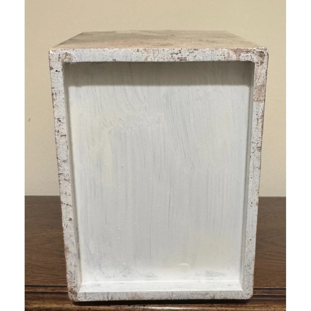 Wooden Trash Can Decoupaged Mixed Media French Inspired Shabby Chic 10